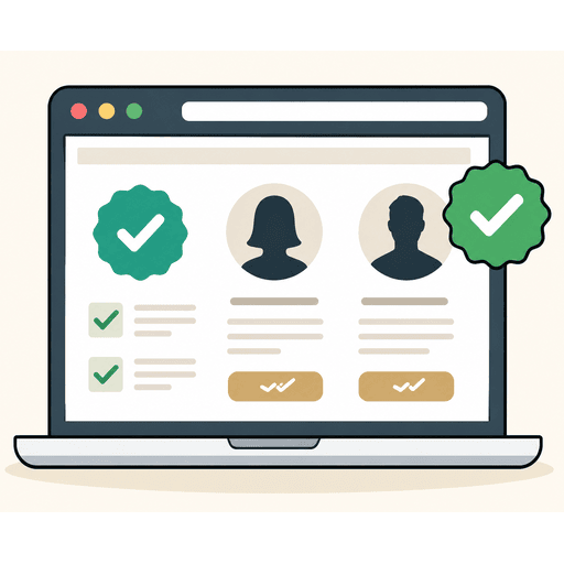 Online profile browsing interface showing verified companion profiles and service information.